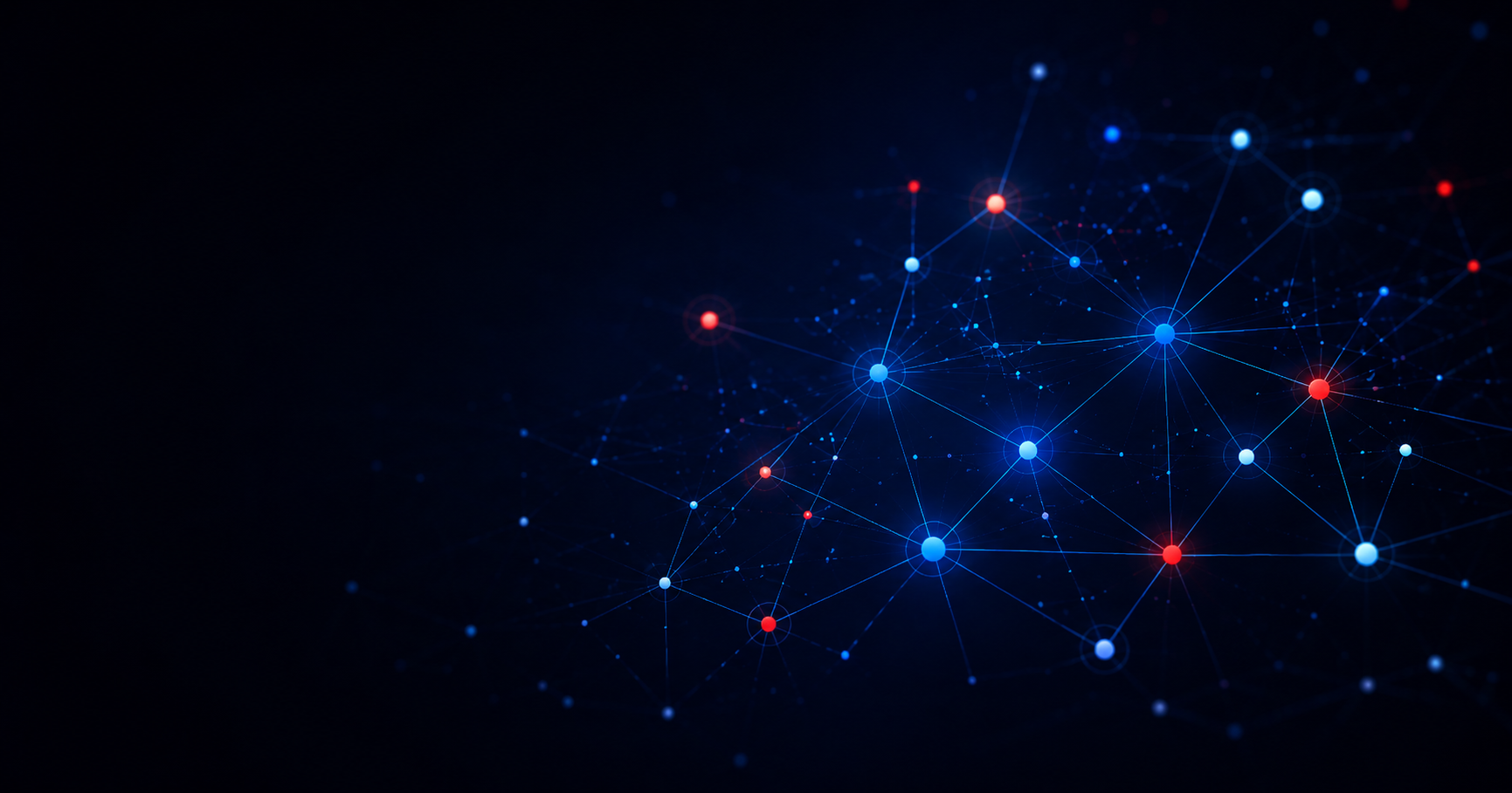 Knowledge graph AI architecture — interconnected data nodes for enterprise LLM grounding
